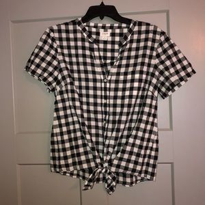 J CREW Tie waist top